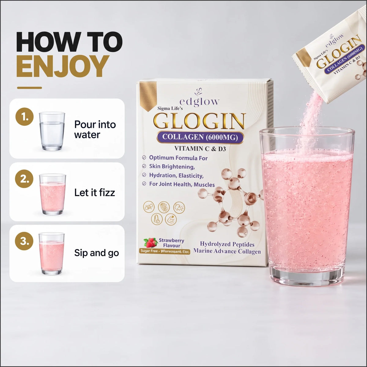 Glogin Collagen 6000MG — Edglow Skincare